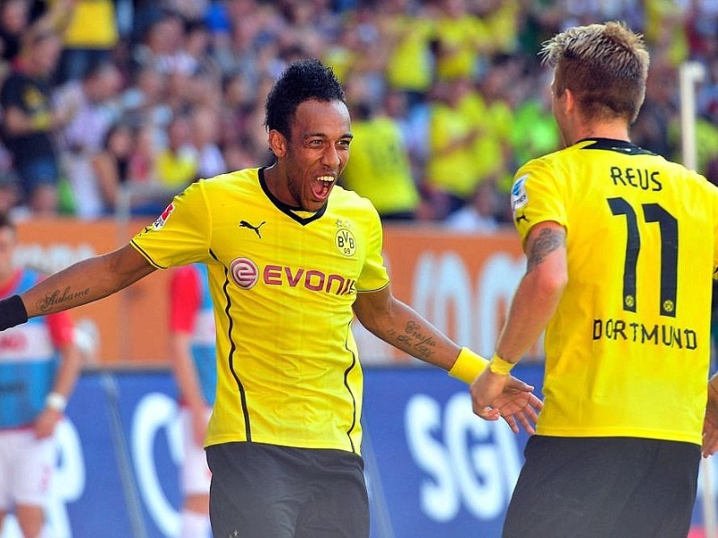 Der BVB setzte sich beim FC Augsburg mit 4:0 durch. Pierre-Emerick Aubameyang erzielte drei Tore. Außerdem verwandelte Robert Lewandowski einen Foulelfmeter.
