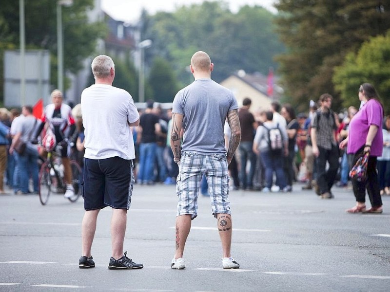 Zahlreiche Duisburger Bürger bezogen gegen die Demo der Rechtspopulisten Stellung.