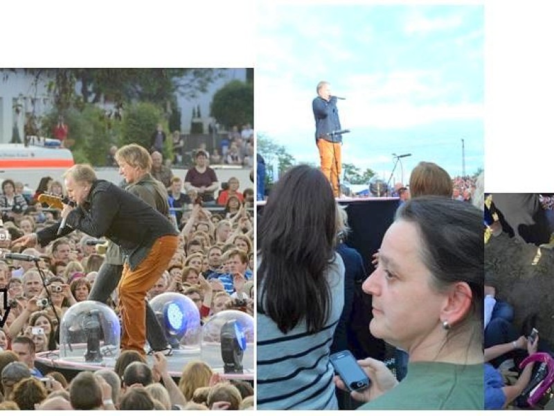 Simone Grabbert: Seit 1986 bin ich Fan von Herbert und war auch schon auf einigen Konzerten. Jedes war besonders und einzigartig. Die einen Fotos zeigen mich beim Konzert in Uelzen, da hatte ich drei Tage vorher eine Kreuzband-OP und weil ich mir das Konzert unter gar keinen Unständen entgehen lassen wollte, habe ich mir einen Rollstuhl gemietet. Das andere Bild zeigt meinen Schatz und mich beim ,30 Jahre Blick zurück Konzert' in Hamburg. Das war schon ein echtes Highlight.