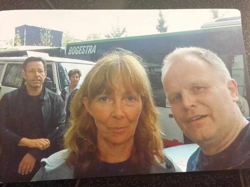 Birgit Schmidt-Mark: Er gab mit den Bosys ein kleines Konzert an der Marienkirche.