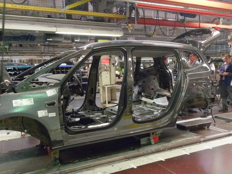 Die Karosserie des mutmaßlich letzten Opel aus Bochum, ein Zafira, aufgenommen von einem Opel-Mitarbeiter.