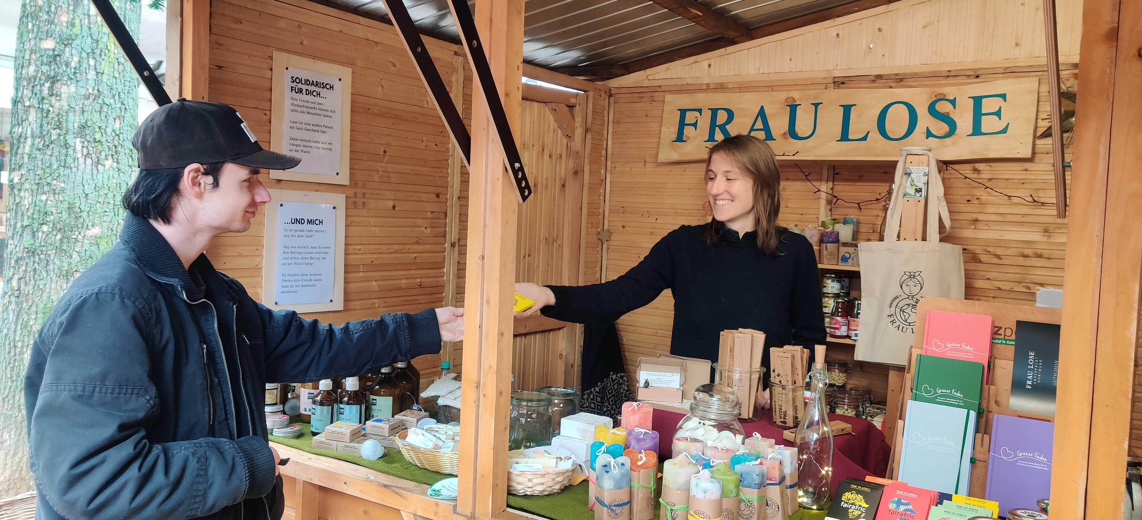 Weihnachtsmarkt Dortmund Hannah Fischer vom Unverpacktladen Frau Lose