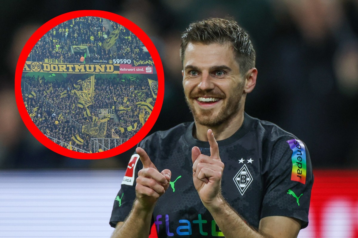 Jonas Hofmann jubelt, die Fans von Borussia Dortmund sind frustriert.