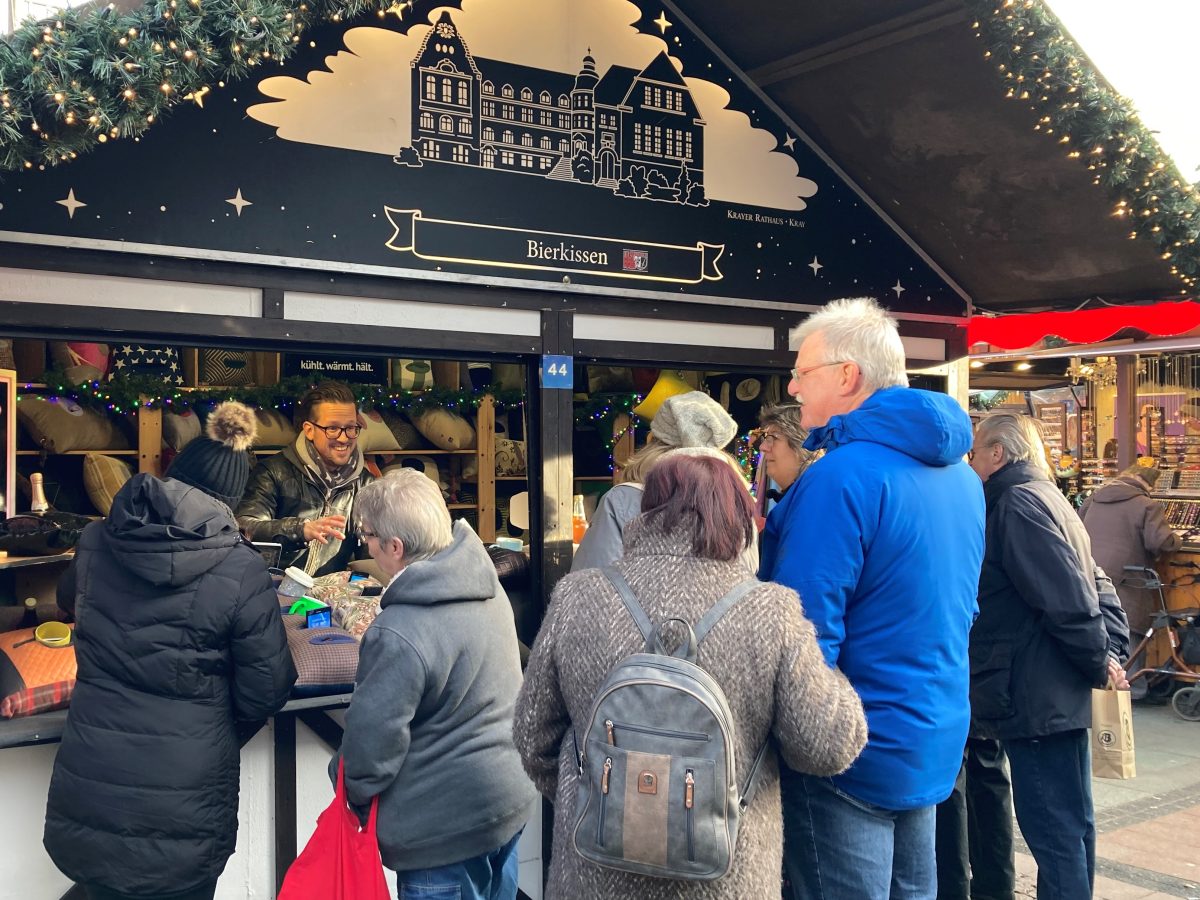 Weihnachtsmarkt Essen Bierkissen