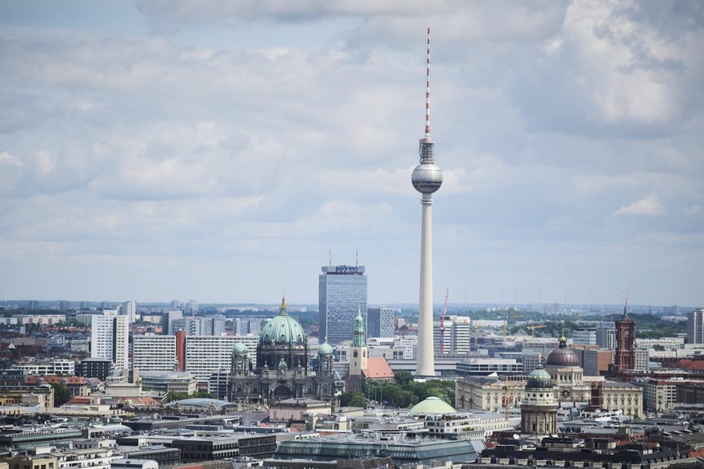 Die Skyline von Berlin.