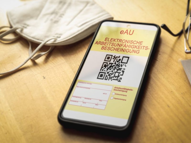 Digitale Krankmeldung eAU Handy App