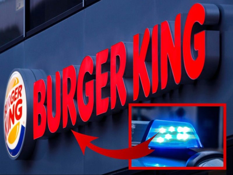 Burger King Polizeiauto Blaulicht Bildmontage