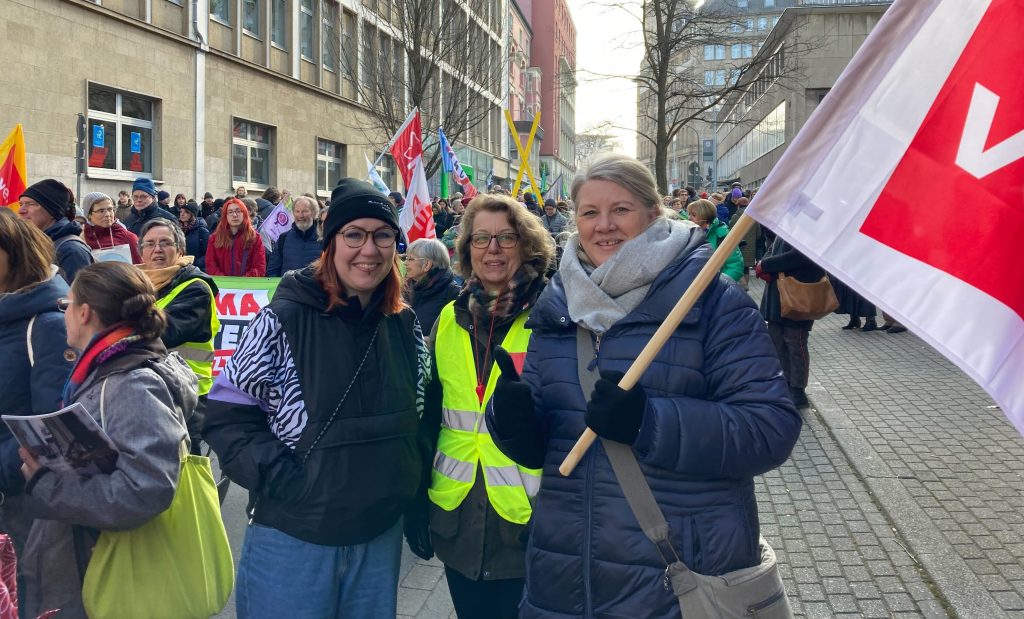 Verdi bei der Demo in Essen