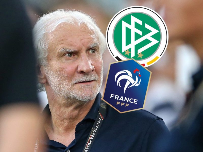 Vor Deutschland - Frankreich staunen die Fans nicht schlecht.