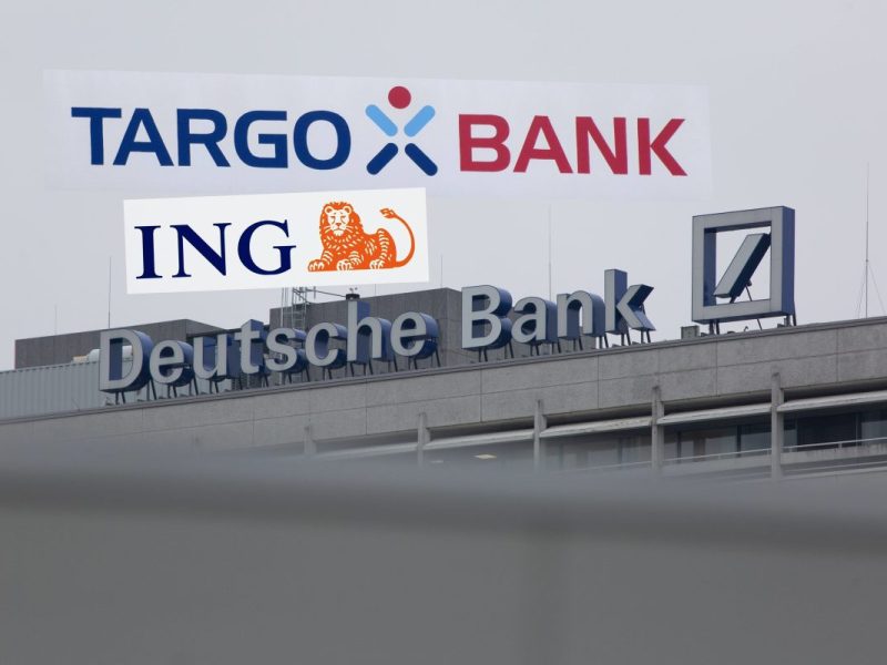 Deutsche Bank, Targobank und ING Logos