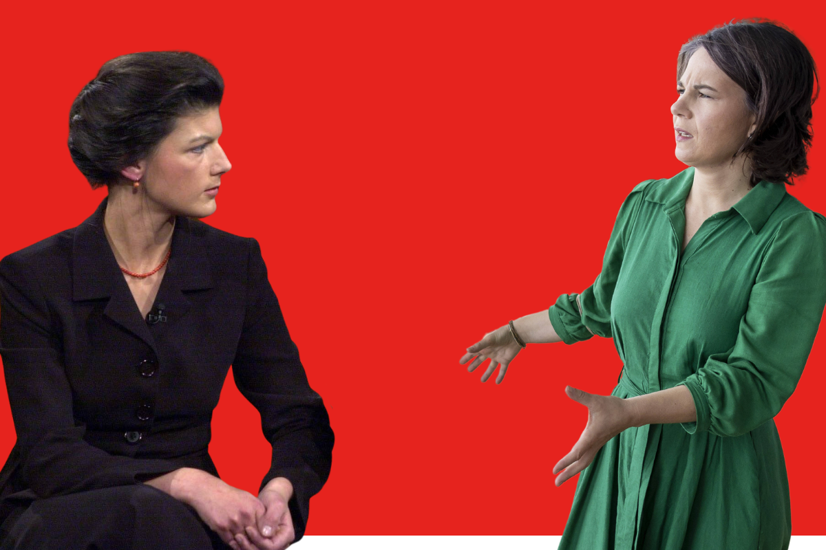 So schießt Sahra Wagenknecht gegen die Grünen.