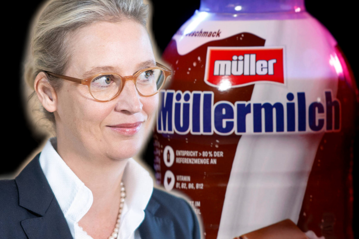 MÃ¼llermilch schmeckt ihr anscheinend gut: Alice Weidel (Parteichefin AfD).