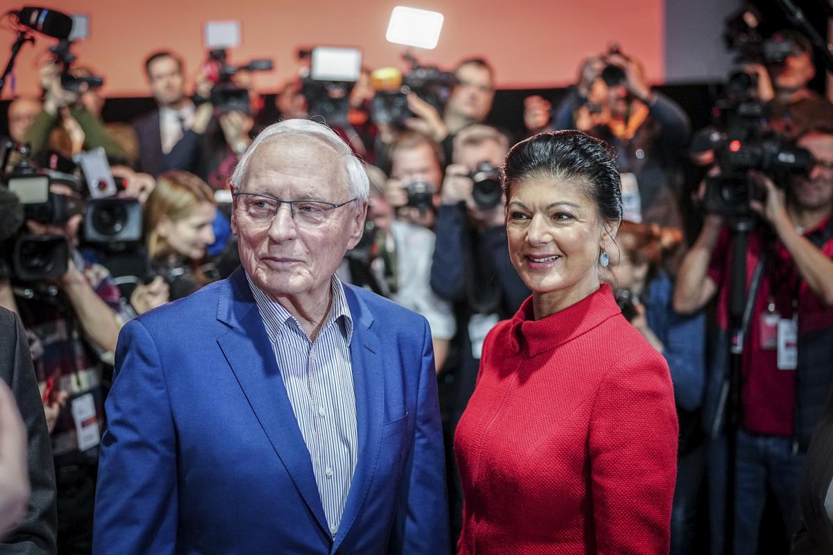 Lafontaine wirbt für die neue Partei seiner Ehefrau Sahra Wagenknecht (BSW)