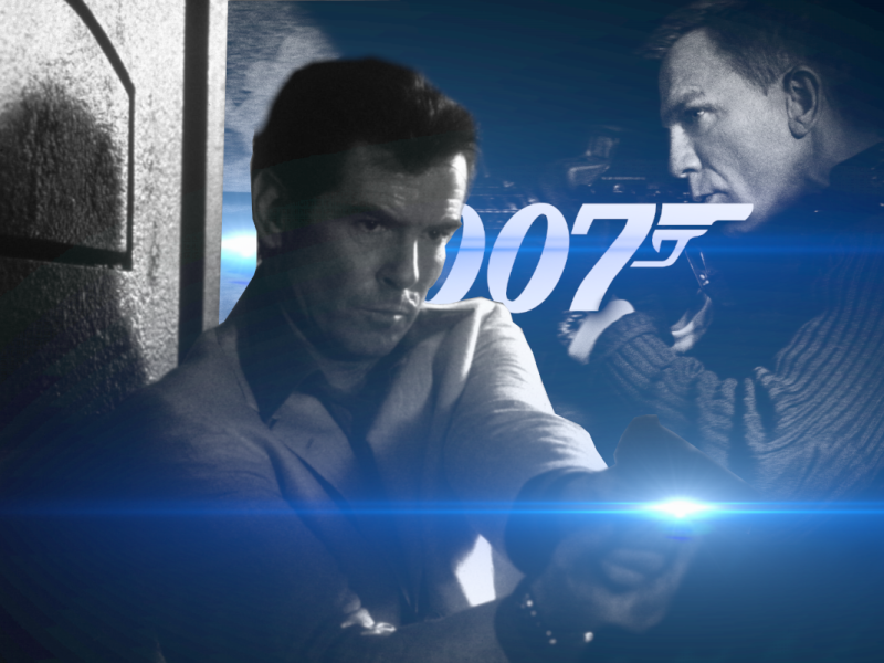 Zwei James Bond Darsteller.