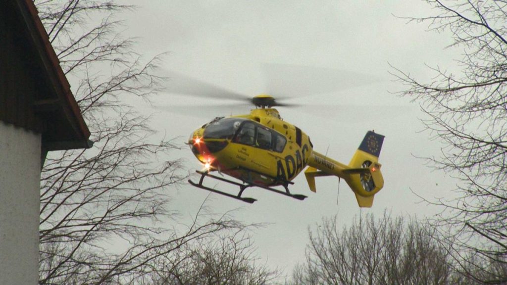 Rettungshubschrauber Christopher 8 im Einsatz.