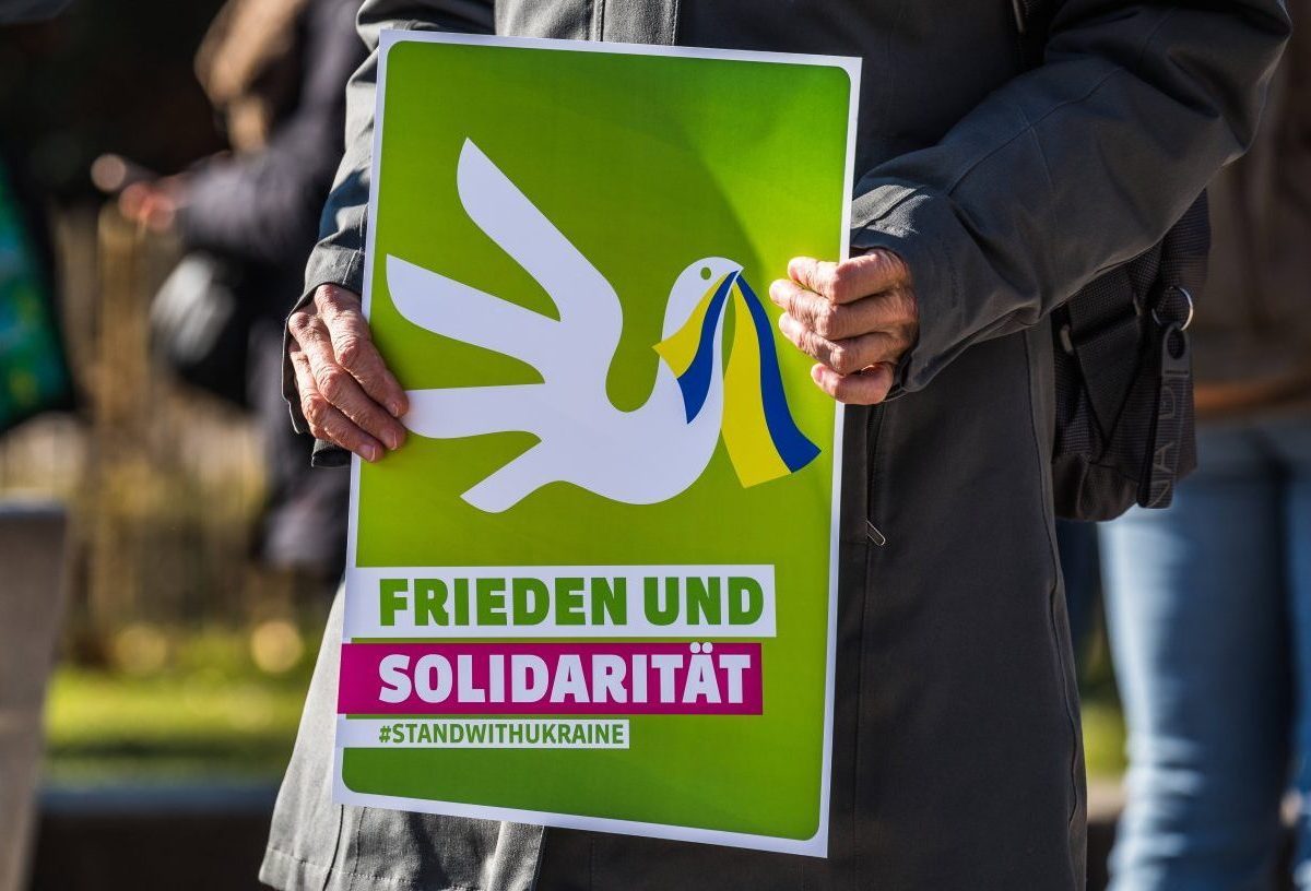 Stramm an der Seite der Ukraine: Die GrÃ¼nen.