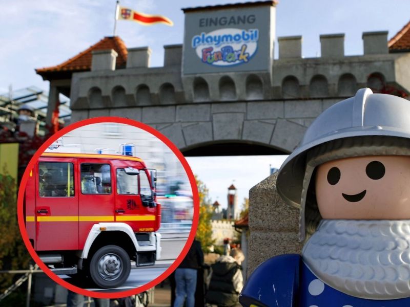 Im Playmobil-Funpark kam es zu einem Feuerwehr Großeinsatz.