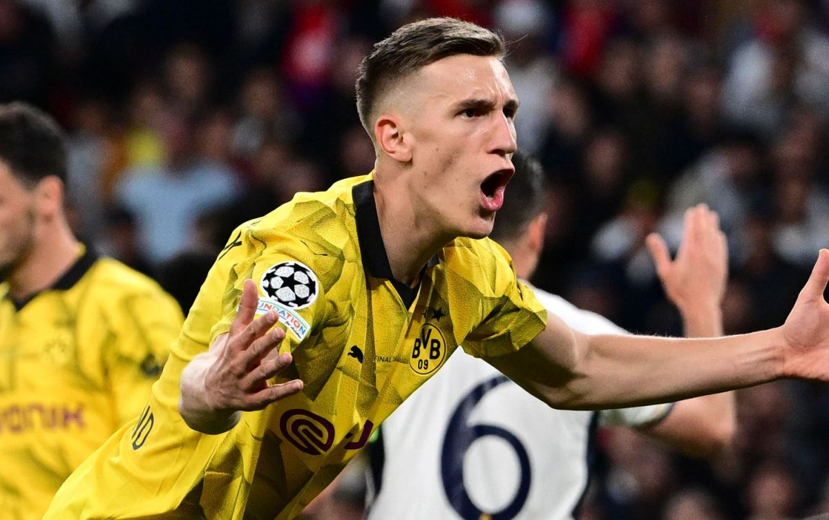 Nico Schlotterbeck von Borussia Dortmund meckert im Champions-League-Finale gegen Real Madrid.