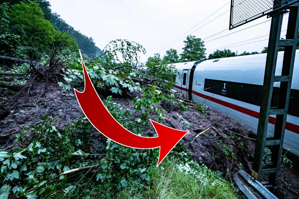 deutsche bahn hochwasser ice erdrutsch