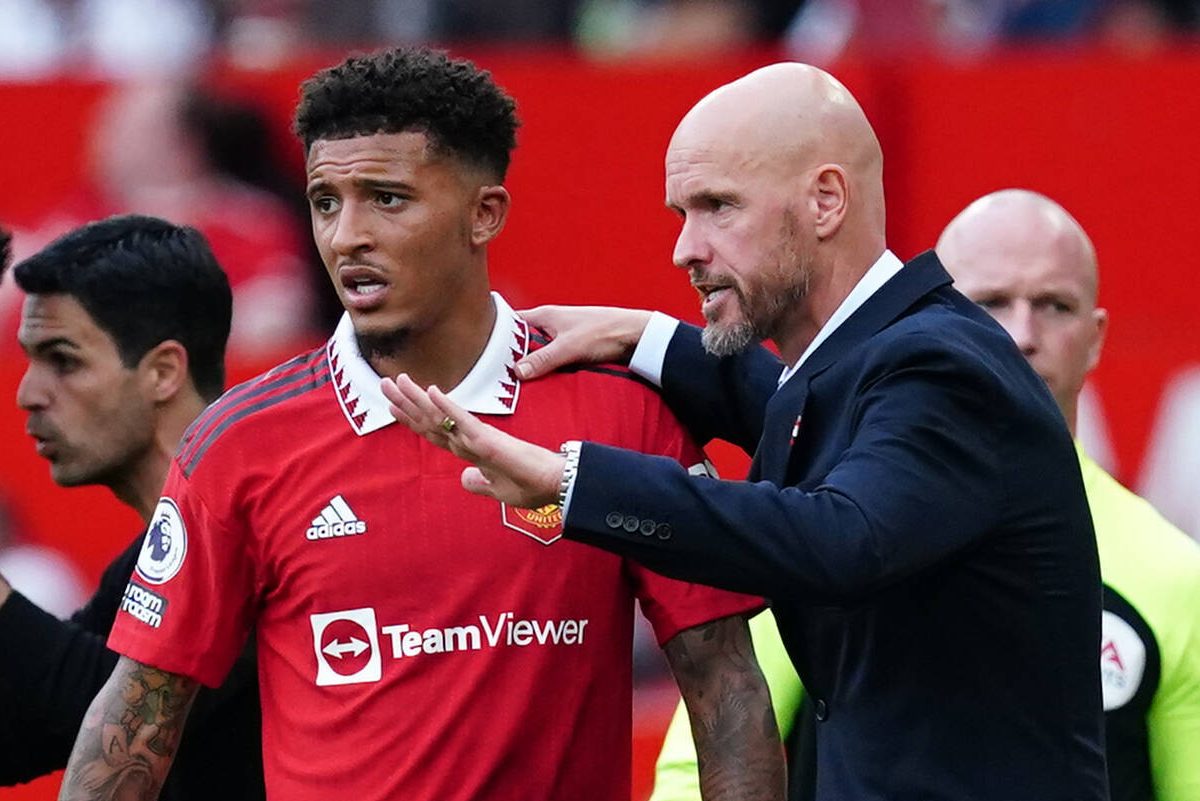 Jadon Sancho versÃ¶hnt sich mit Erik ten Hag.