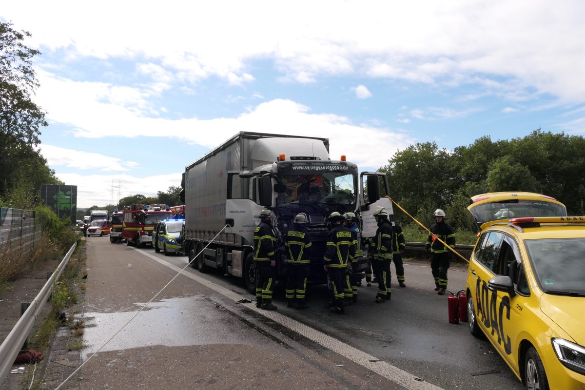 A45 Lkw-Unfall