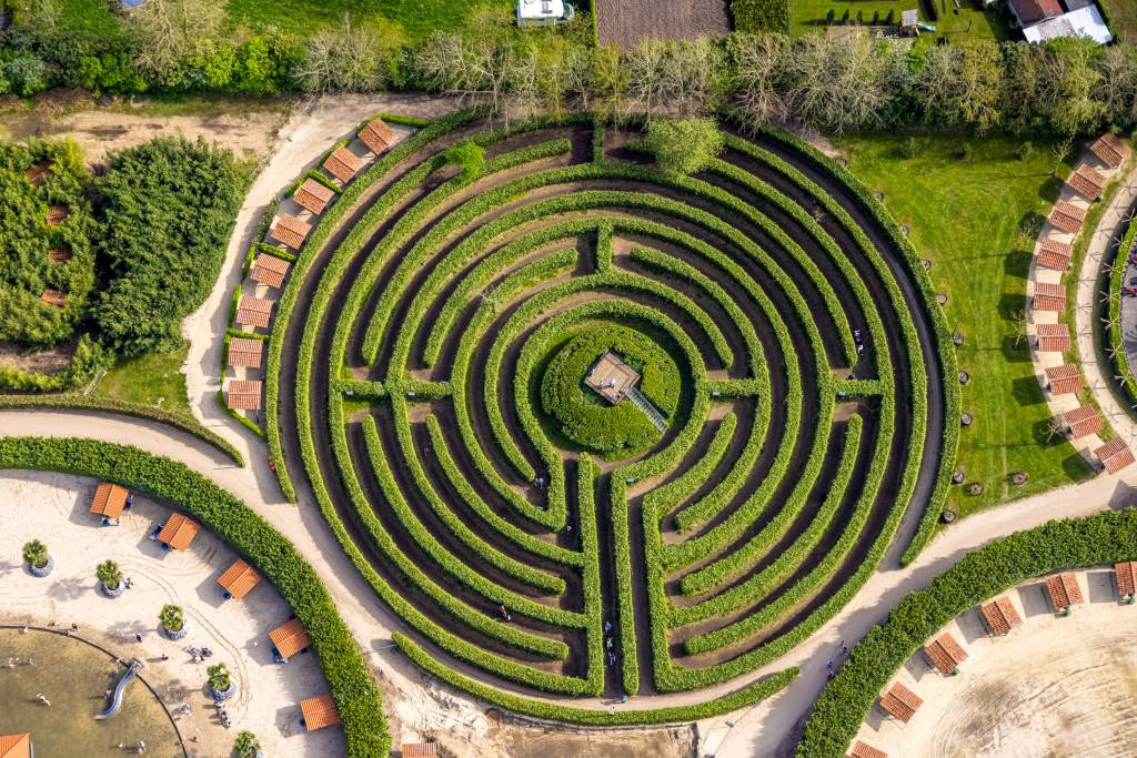 Irrgarten von oben.