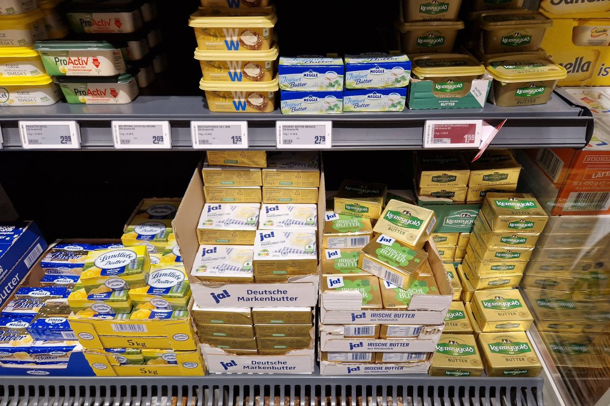 Die Butter bei Rewe, Aldi und anderen Märkten wird immer teurer!