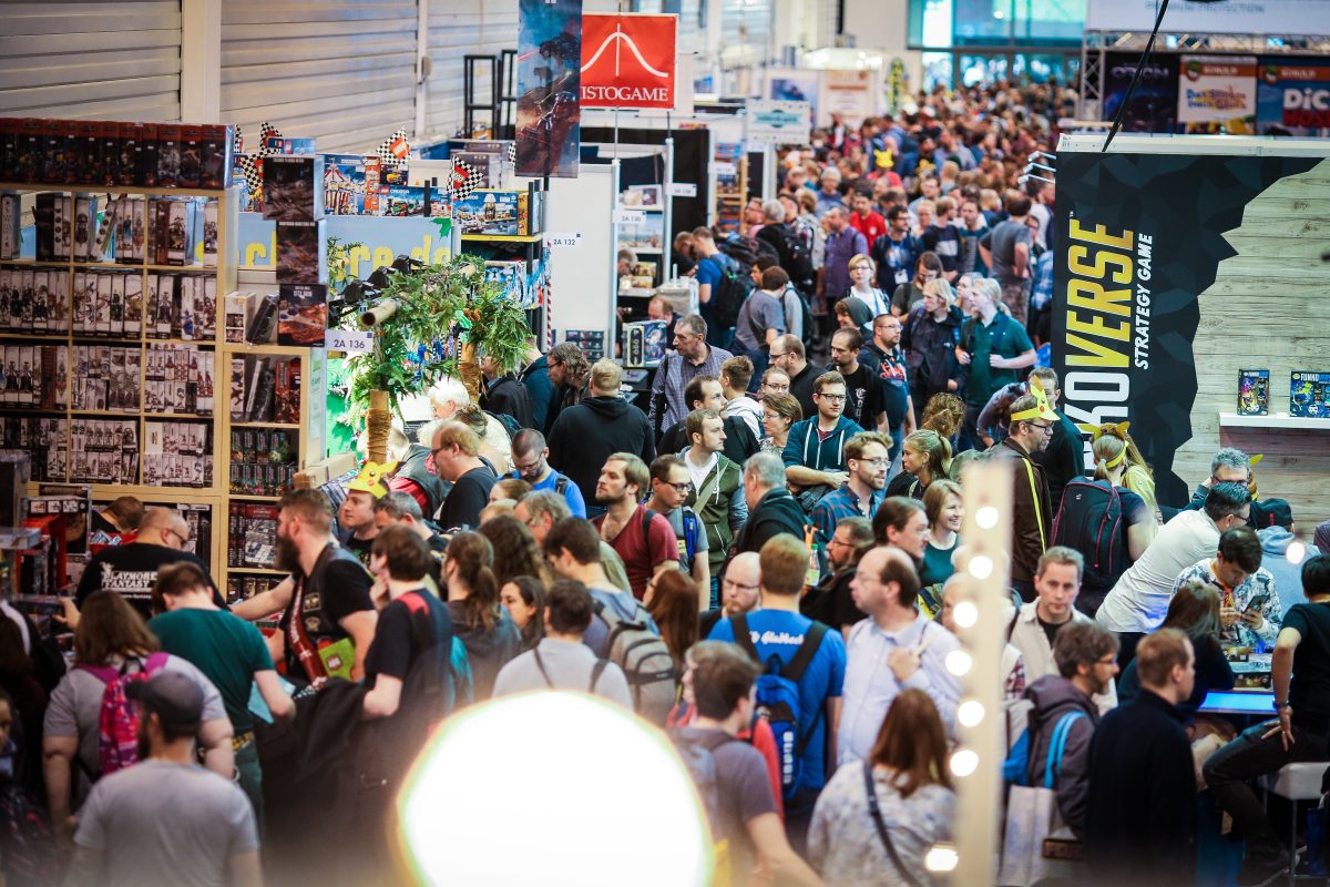 Spielmesse Essen im Chaos.