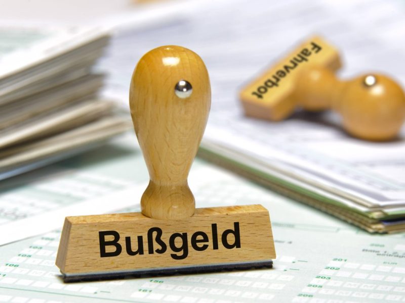 Verkehr: Bußgeld