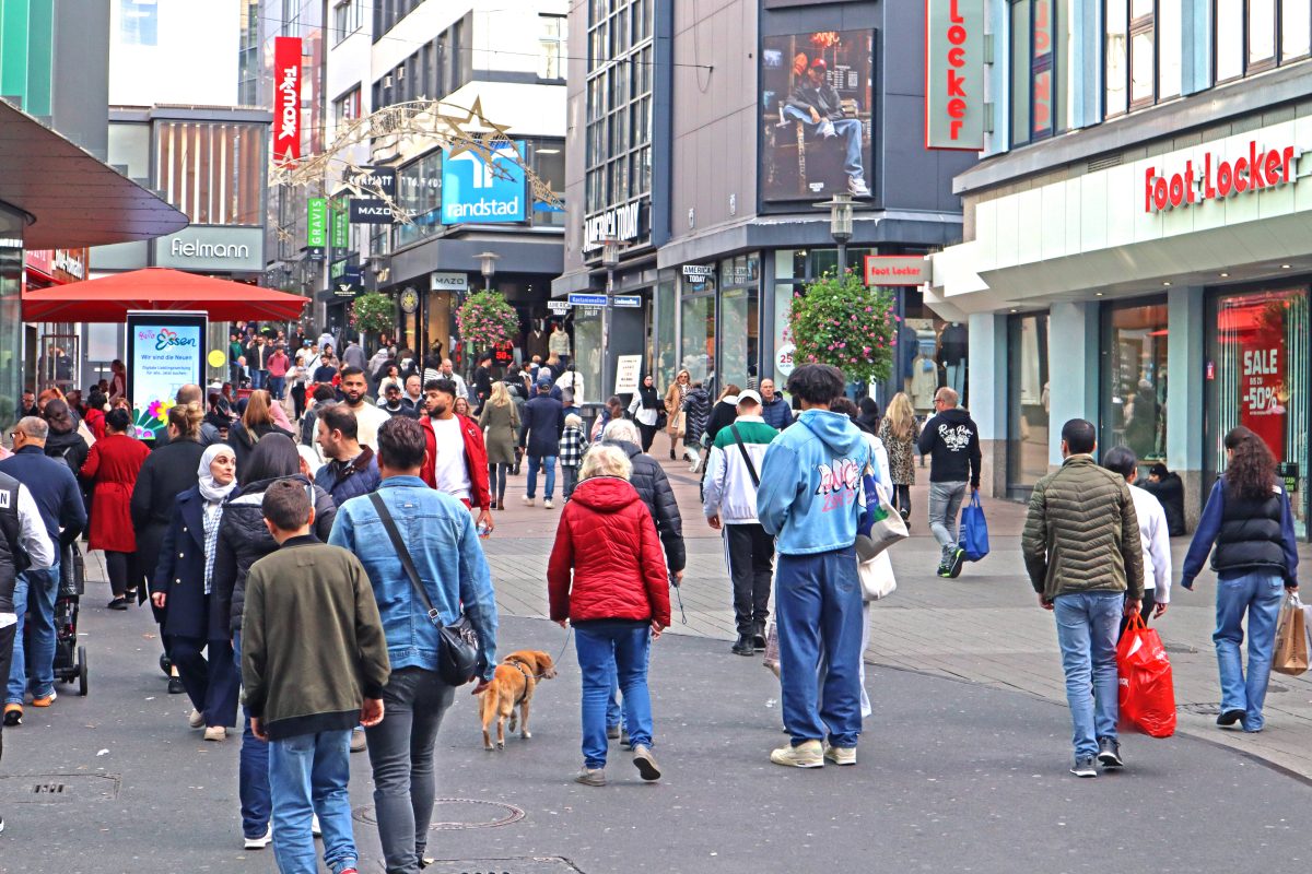 Die Innenstadt in Essen. Immer mehr LÃ¤den machen hier zu.