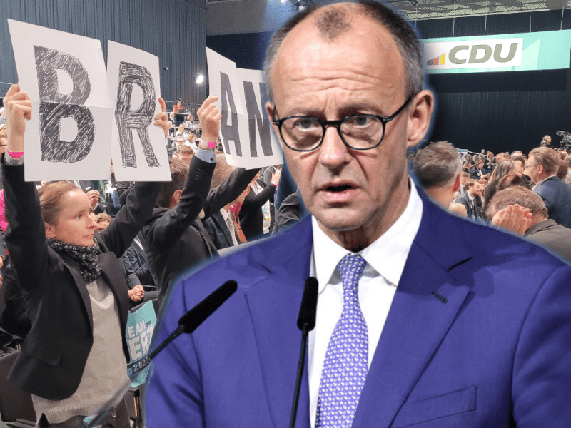 Zwischenfall bei der Merz-Rede.