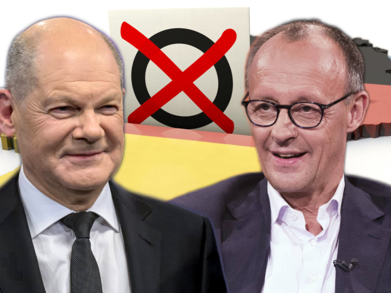 TV-Duell (ARD/ZDF) zwischen Scholz und Merz.