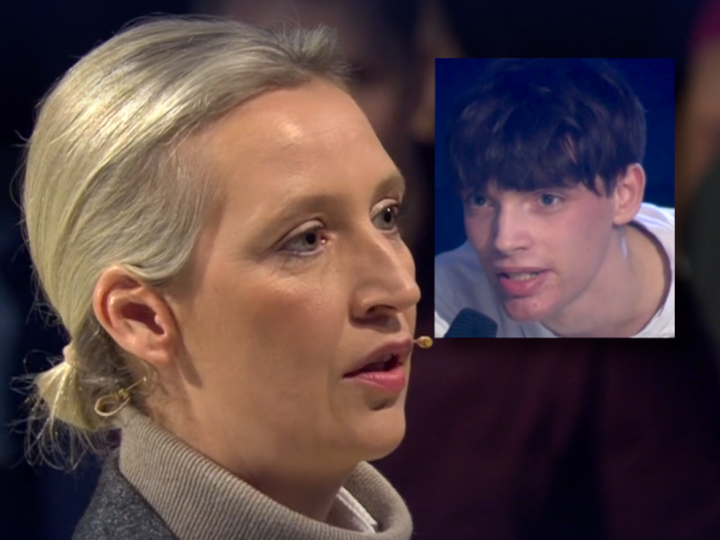 Ein Homosexueller attackiert AfD-Kanzlerkandidatin Weidel in der ARD-